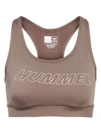Koszulki sportowe damskie - Hummel Biustonosz sportowy "TE Tola" w kolorze jasnobrązowym - miniaturka - grafika 1