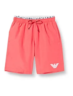 Emporio Armani Męskie Logo Band Bermudy Spodenki Strój kąpielowy Męski, Koral, 46 - Kąpielówki męskie - miniaturka - grafika 1