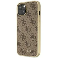 Etui i futerały do telefonów - Guess Etui 4G Collection MagSafe do Apple iPhone 13 Brązowy - miniaturka - grafika 1