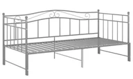 Łóżka - Szare metalowe łóżko rozkładane 90x200 cm A8-D07 - miniaturka - grafika 1