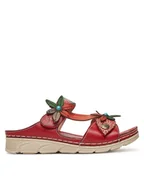 Klapki i japonki damskie - Laura Vita Klapki Dorry 19 Czerwony - miniaturka - grafika 1