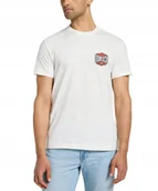 Koszulki męskie - T-shirt Lee SS RELAXED TEE 112355600 Ecru S - miniaturka - grafika 1
