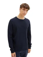 Swetry męskie - TOM TAILOR Denim sweter męski, 10668 - Sky Captain Blue, L - miniaturka - grafika 1