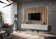 Szafki RTV - Szafka RTV VERTI 180 perla gray + panel ścienny - miniaturka - grafika 1