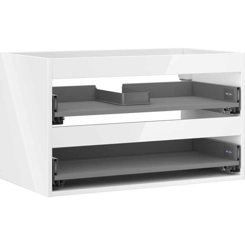 Mexen Box-A korpus szafki podumywalkowej 80 cm, 2 szuflady, biały połysk - 91AX0-0800-470-2-00