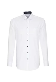 Koszule męskie - Seidensticker Męska koszula z długim rękawem Comfort Fit, biały, 50 - grafika 1