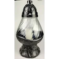 Lampiony i znicze - Znicz szklany z wkładem wrzosowy 34,5 cm - miniaturka - grafika 1