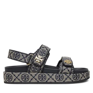Sandały Tory Burch T Monogram Kira Sport 155154 Szary - Sandały damskie - miniaturka - grafika 1
