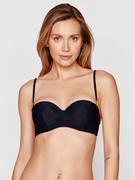 Stroje kąpielowe - Calvin Klein Swimwear Góra od bikini Structured Bandeau KW0KW01389 Czarny - miniaturka - grafika 1