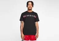Koszulki męskie - Nike Air Jordan Crew Tee Black - miniaturka - grafika 1