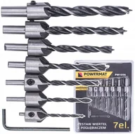Wiertła - Zestaw Wierteł Do Drewna Z Pogłębiaczem Wiertła 7 - miniaturka - grafika 1