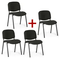 Fotele i krzesła biurowe - Antares 3+1 GRATIS Krzesło konferencyjne VIVA, czarne 555142 - miniaturka - grafika 1