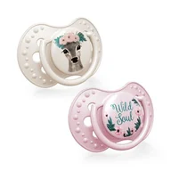 Smoczki uspokajające - Lovi Lovi Dynamiczny smoczek uspokajający 6-18 m-ce Wild Soul Girl - 2 szt. - miniaturka - grafika 1