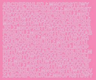 Litery samoprzylepne z połyskiem, różowe, 1 cm - Pasmanteria Litery samoprzylepne z połyskiem, różowe, 1 cm - Pasmanteria - miniaturka - grafika 1