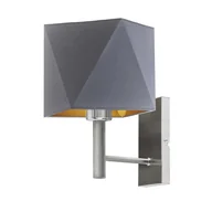 Lampy ścienne - Elegancki kinkiet do salonu MEDAN GOLD z abażurem - miniaturka - grafika 1