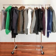 Wieszaki i stojaki - Tatkraft Siła TAT Drogo 100 kg drążek na wieszaki na kółkach do dużych obciążeń składane chromowana nierdzewna wyciągania firmy montaż w 1 min 13421 - miniaturka - grafika 1