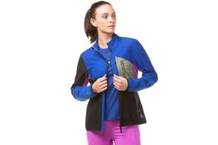 RONHILL Kurtka biegowa damska TECH GORE-TEX WINDSTOPPER JACKET black/cobalt - Kurtki i kamizelki sportowe damskie - miniaturka - grafika 7