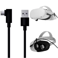 Kable komputerowe i do monitorów - Kabel do okularów VR Alogy przewód USB do USB Type-C 5m do Oculus Link Quest 1 2 Czarny - miniaturka - grafika 1