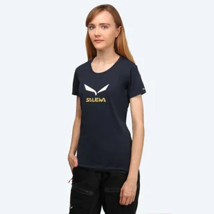Koszulka Salewa Solidlogo CO W S/S Tee 24555-3991 - Koszulki sportowe damskie - miniaturka - grafika 1