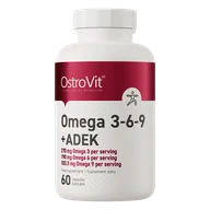 Serce i układ krążenia - OstroVit Omega 3-6-9 + ADEK, 60 kapsułek - miniaturka - grafika 1