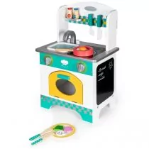 EcoToys Drewniana kuchnia dla dzieci +dodatki 1037 - Zabawki AGD - miniaturka - grafika 1