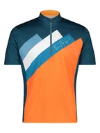 Koszulki sportowe męskie - CMP Koszulka kolarska w kolorze pomarańczowo-granatowym - miniaturka - grafika 1