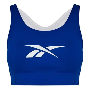 Reebok Damski biustonosz sportowy z dużym logo - Biustonosze - miniaturka - grafika 1