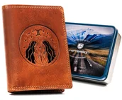 Portfele - Portfel skórzany dla mężczyzny znak zodiaku - Peterson - miniaturka - grafika 1
