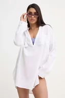 Bluzki damskie - Roxy bluzka plażowa bawełniana kolor biały ERJX603382 - miniaturka - grafika 1