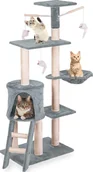 Drapaki dla kotów - Pethaus Drapak dla kota 140 cm DR-267 z myszką j. szary - miniaturka - grafika 1