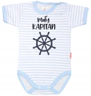 Body dla niemowląt - BODY KR NAPIS nadruk MAŁY KAPITAN r 68 KLEKLE - miniaturka - grafika 1