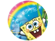 Ciasta i półprodukty do ciast - Dekoracyjny opłatek tortowy Spongebob - 20 cm - miniaturka - grafika 1