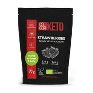 Bakalie - Cocoa Truskawki liofilizowane w czekoladzie keto 70 g - miniaturka - grafika 1