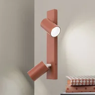 Lampy sufitowe - ORION Reflektor sufitowy Penn, koralowa czerwień, długość 35 cm, stal/aluminium - miniaturka - grafika 1