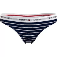 Majtki damskie - Tommy Hilfiger Damskie stringi z nadrukiem, Pustynne niebo w paski Argyle, XL - miniaturka - grafika 1