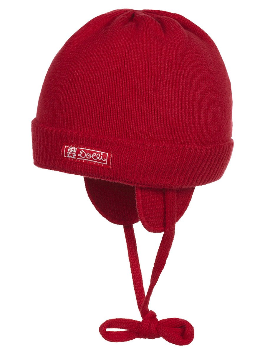 Dziecięca czapka wiązana czerwona Döll r.49