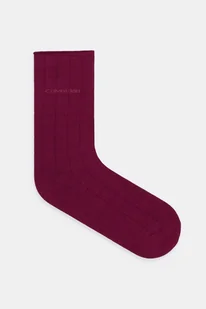 Calvin Klein skarpetki 3-pack kolor bordowy 701235368 - Skarpetki damskie - miniaturka - grafika 1