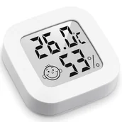 Termometry domowe - TERMOMETR ELEKTRONICZNY CYFROWY HIGROMETR POKOJOWY STACJA POGODY - miniaturka - grafika 1