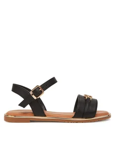 Tommy Hilfiger Sandały T3A2-33778-0326 M Czarny - Buty dla dziewczynek - miniaturka - grafika 1