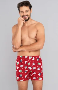 Bokserki męskie Elder, Kolor czerwony-wzór, Rozmiar XL, Italian Fashion - Intymna - Majtki męskie - miniaturka - grafika 1