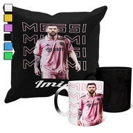 Gadżety dla niej i dla niego - ZESTAW KUBEK MAGICZNY ZMIENIAJĄCY KOLOR + POSZEWKA MESSI ARGENTYNA+ IMIĘ - miniaturka - grafika 1