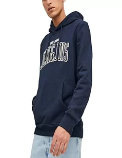 JACK & JONES Jjcemb bluza męska z kapturem, granatowy blezer, L - Bluzy męskie - miniaturka - grafika 1