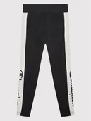 Legginsy - Champion Legginsy 404472 Czarny Slim Fit - miniaturka - grafika 1