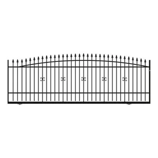 Brama przesuwna Damian RAL9005 400 x 130 - 150 cm bez przeciwwagi lewa - Ogrodzenia - miniaturka - grafika 1