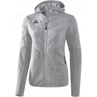 Swetry damskie - Erima damska kurtka pikowana/dziergana z kapturem Basic, szary, 34 - miniaturka - grafika 1