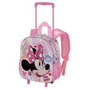 Plecaki - Myszka Minnie Power -Mały Plecak 3D na Kółkach, Różowy, 26 x 34 cm, Pojemność 12,5 L - miniaturka - grafika 1