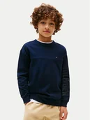 Bluzki damskie - Tommy Hilfiger Bluzka Graphic KB0KB09845 Granatowy Regular Fit - miniaturka - grafika 1
