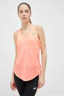 Koszulki sportowe damskie - New Balance top do biegania Accelerate kolor pomarańczowy - miniaturka - grafika 1