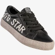 Buty dla dziewczynek - Trampki Dziecięce BIG STAR Ekoskóra Buty Na Zamek Czarne AA374041 Czarny 32 - miniaturka - grafika 1