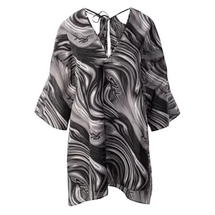 Damska Sukienka KARL LAGERFELD MULTICOLOUR PRINT KAFTAN 230W2224-722 – Czarny - Sukienki - miniaturka - grafika 1